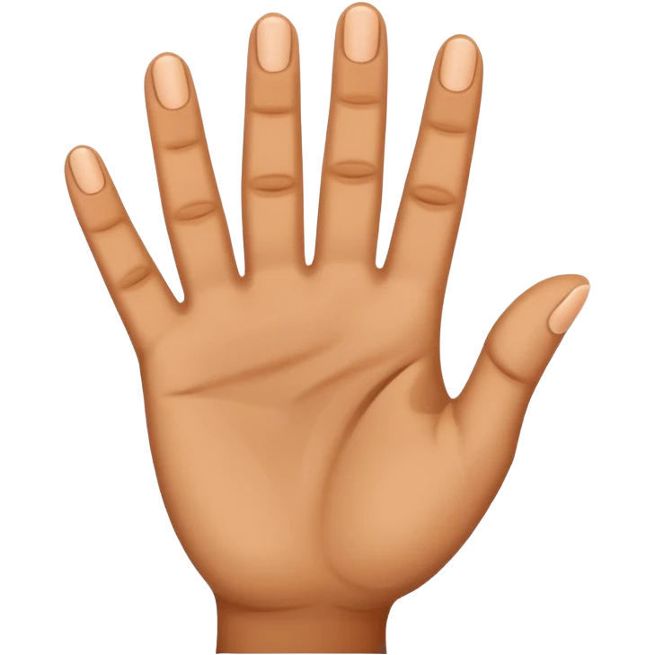 Three fingers up emoji
