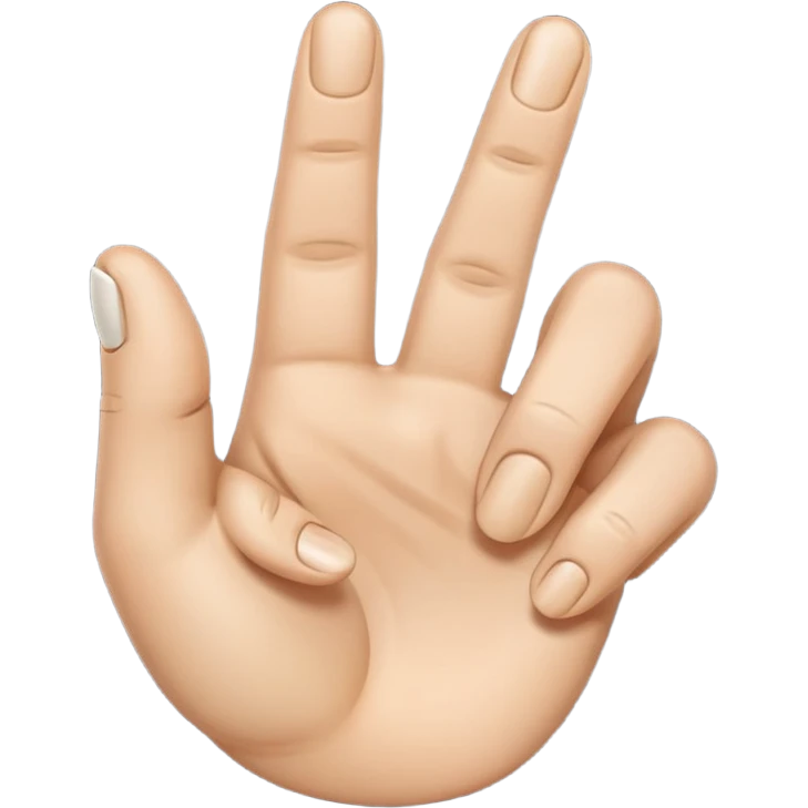 I want a emoji with just middle finger bend towards and every other fingers amd thumb straight  emoji