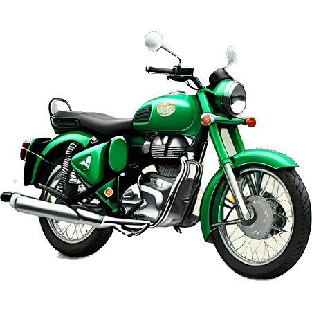 royal enfield classic 350 in green colur emoji