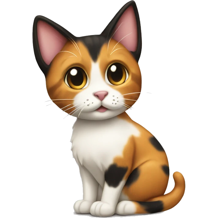 Calico cat with bob tail emoji