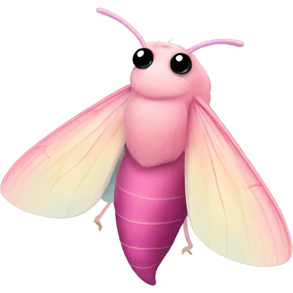 Cute Rosy maple moth emoji