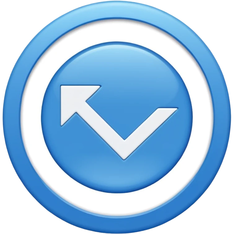 blue circle with a checkmark white in the middle emoji