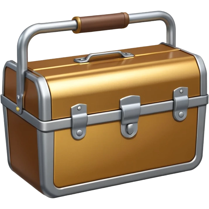 3D Brown golden toolbox empty emoji