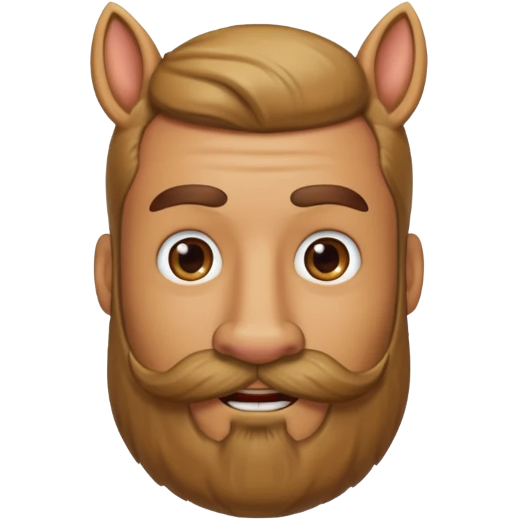 horse man with beard and mustache emoji