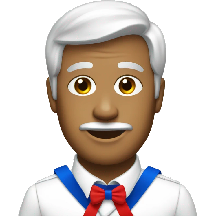 Mayor with red white blue ribbon emoji