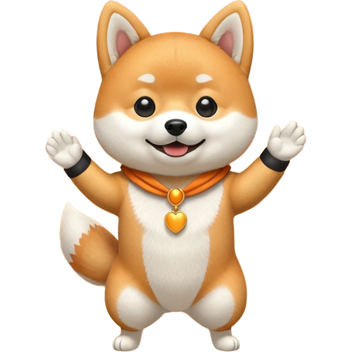  shiba inu performs on stage emoji