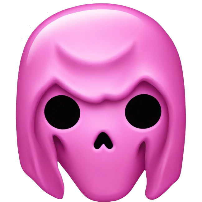 Pink ghostface emoji