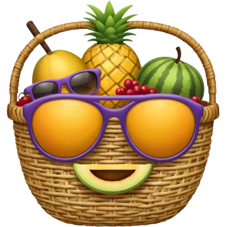 Fruit Holder with Sunglasses emoji