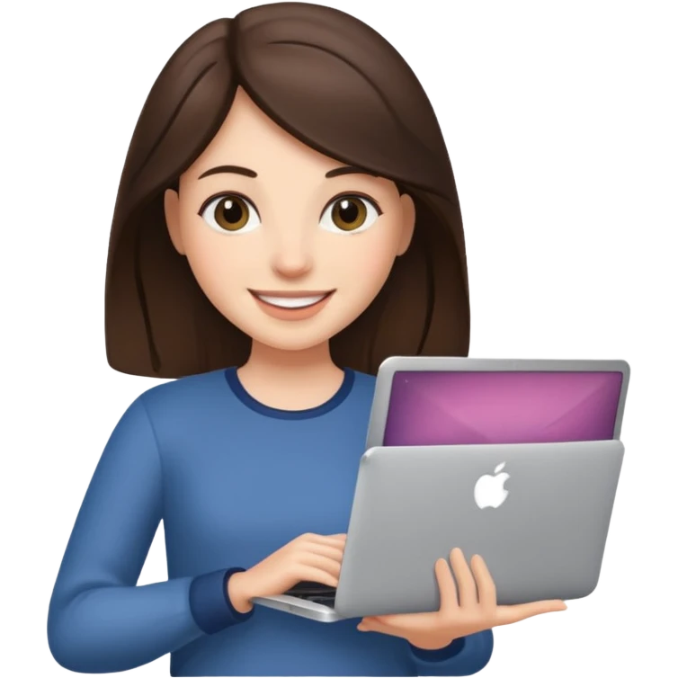 macbook brunette emoji