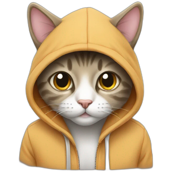 cat with hoodie emoji