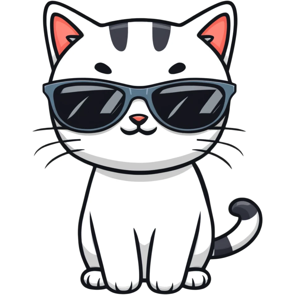 Cat with sunglasses emoji