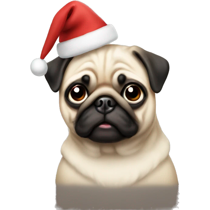 Christmas pug  emoji