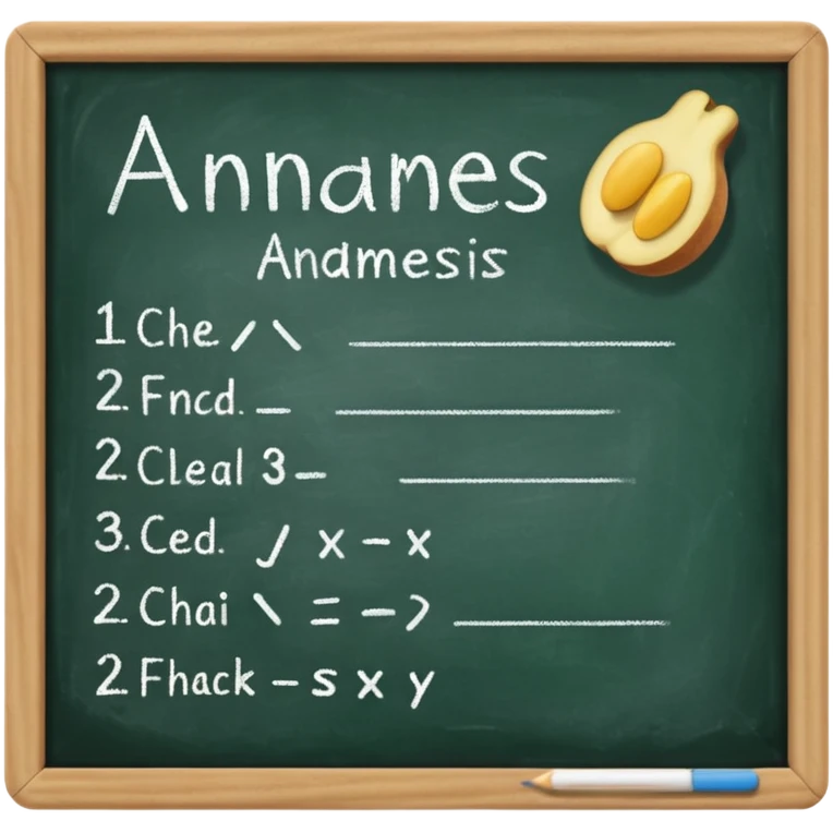 anamnesi alimentare con lavagnetta senza persona emoji