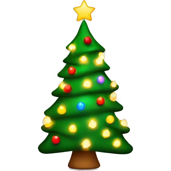 christmas tree with lights  emoji