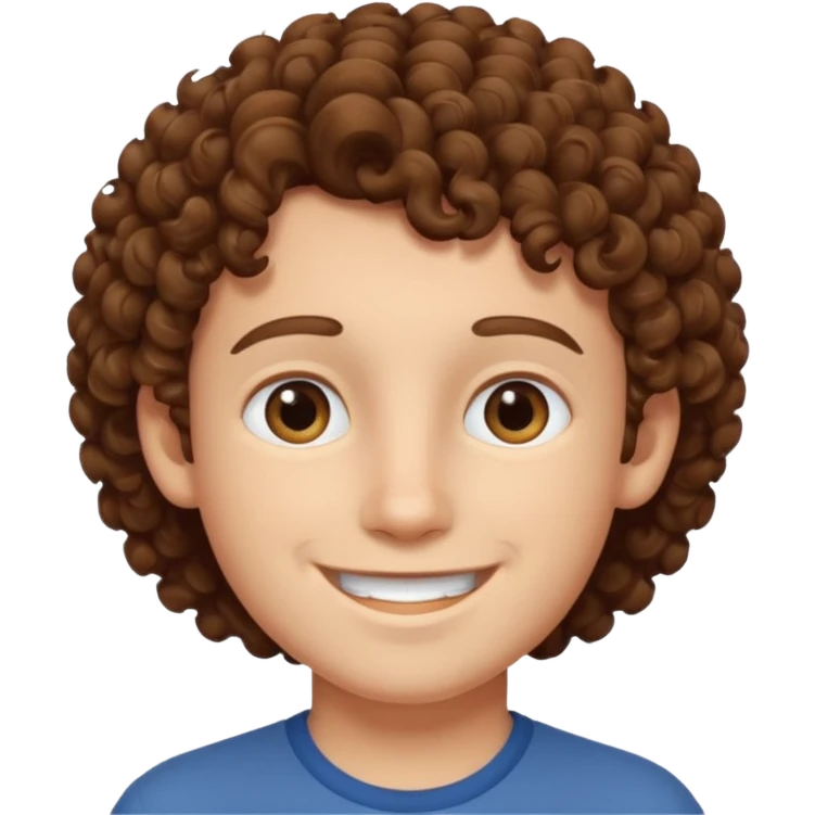 Băiat creț brunet emoji