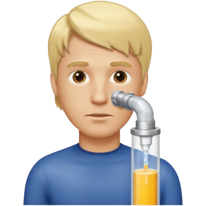 Hombre Rubio conectando un tubo emoji