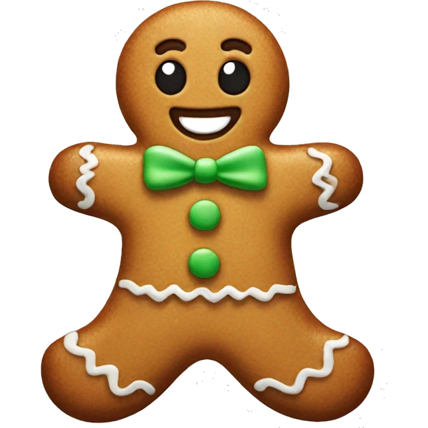 Gingerbread man emoji