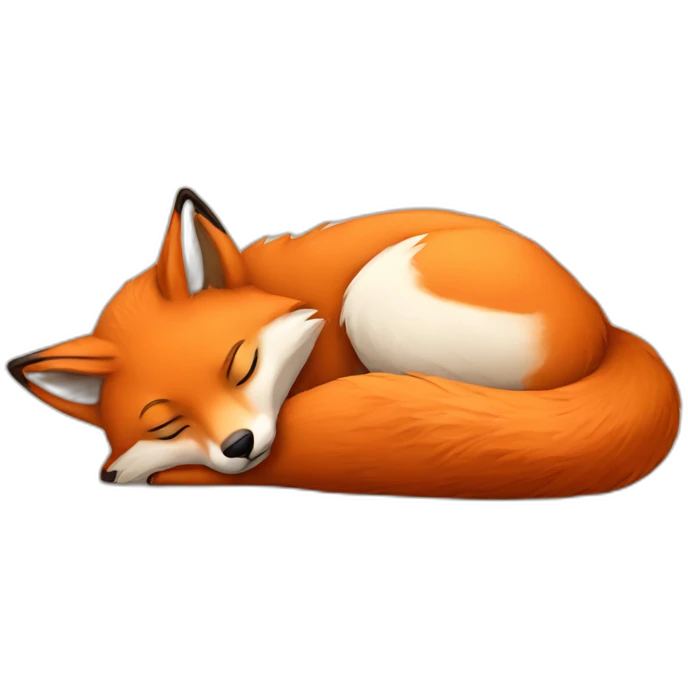 fox sleeping emoji