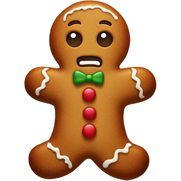 Gingerbread man sad  emoji