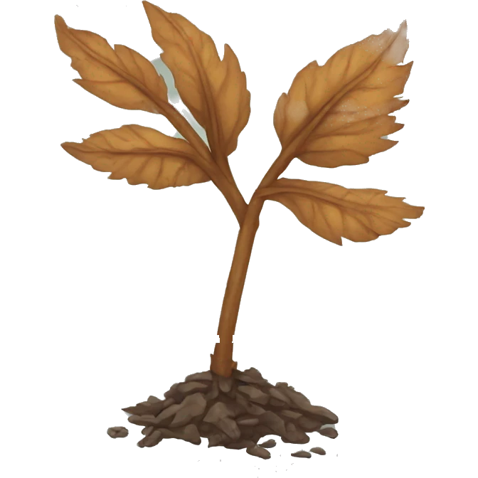 dried up brown plant emoji