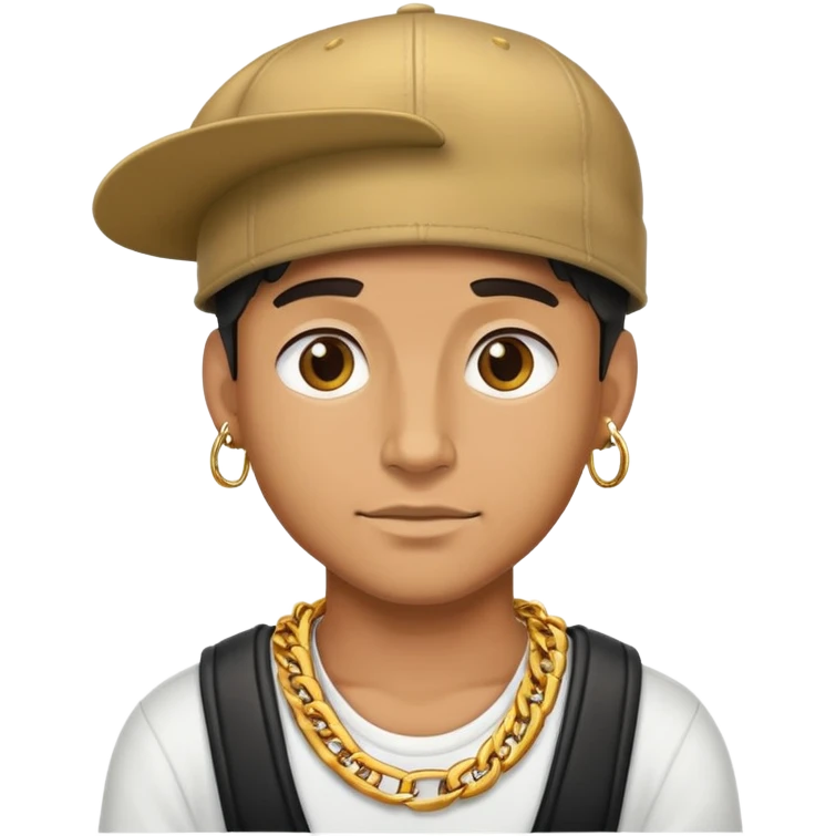 cool man with a cap and thick gold chain emoji