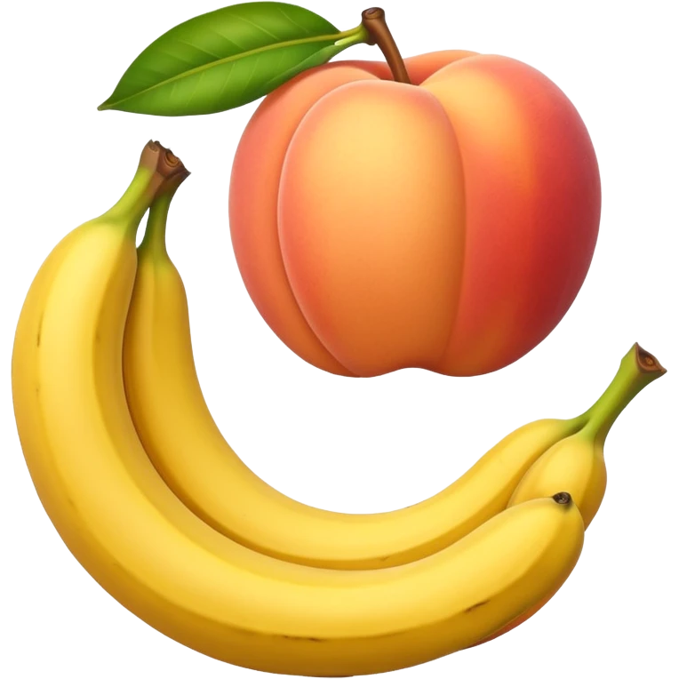 Peach and banana emoji