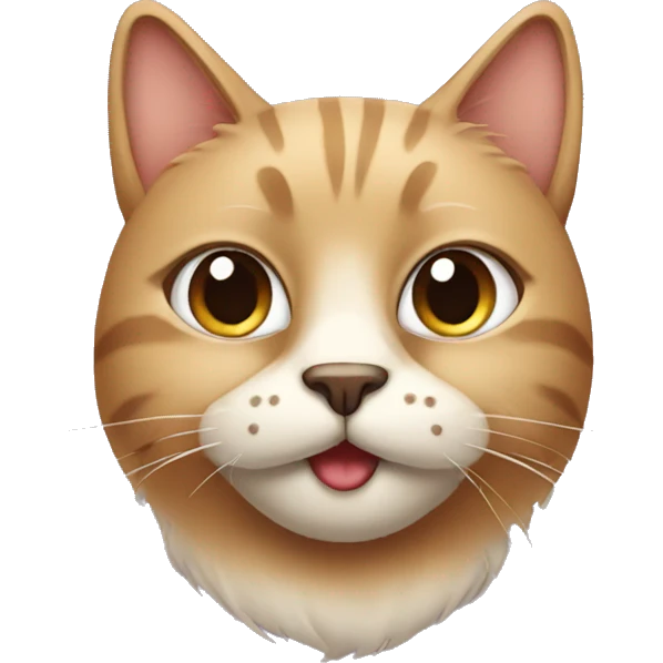 Cute cat with beard emoji