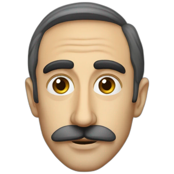 Éric zemmour with right mustach emoji