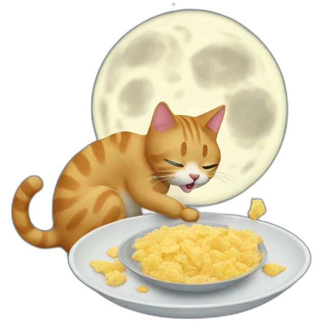 cat eating moon emoji