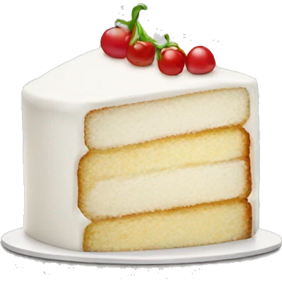 White cake piece  emoji
