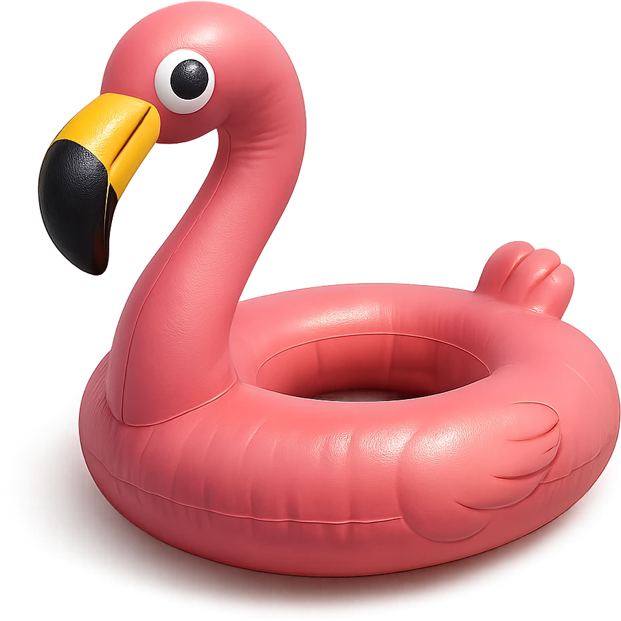inflatable flamingo pool float emoji