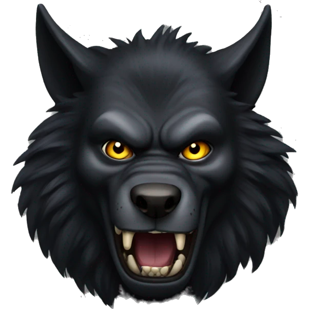 Realistic black Werewolf  emoji