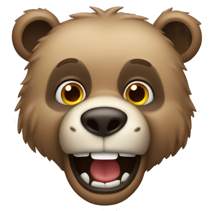 Crazy bear emoji