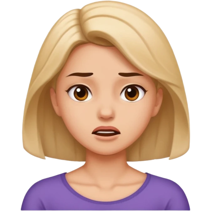 A girl shaking her neck mad emoji