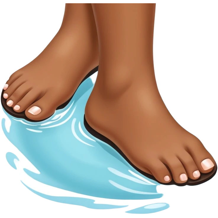 Ebony pedicure feet emoji