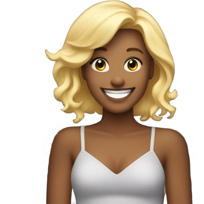 blonde smile under fireworks night emoji