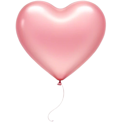 Cinematic tiny floating heart balloon, glossy and round, warm pink hues, slightly transparent with a soft glow, delicate string gently swaying, dreamy and adorable. emoji