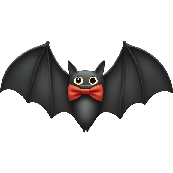 Bat with bow tie emoji