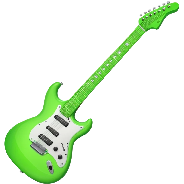 Neon green guitar emoji