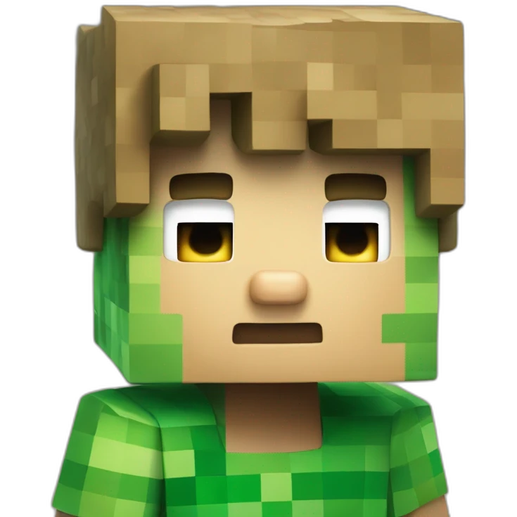 Minecraft Steve as creeper emoji