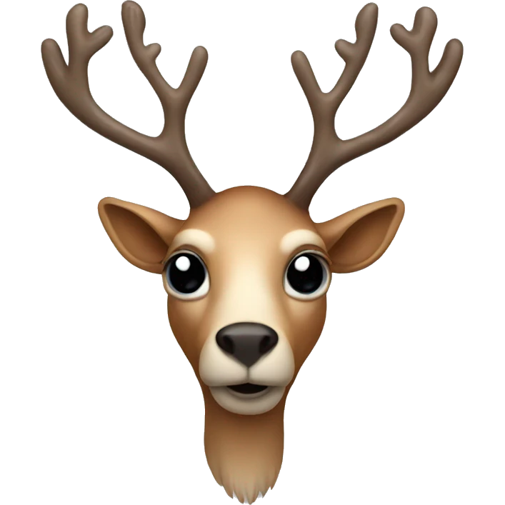 A reindeer with an alien head  emoji