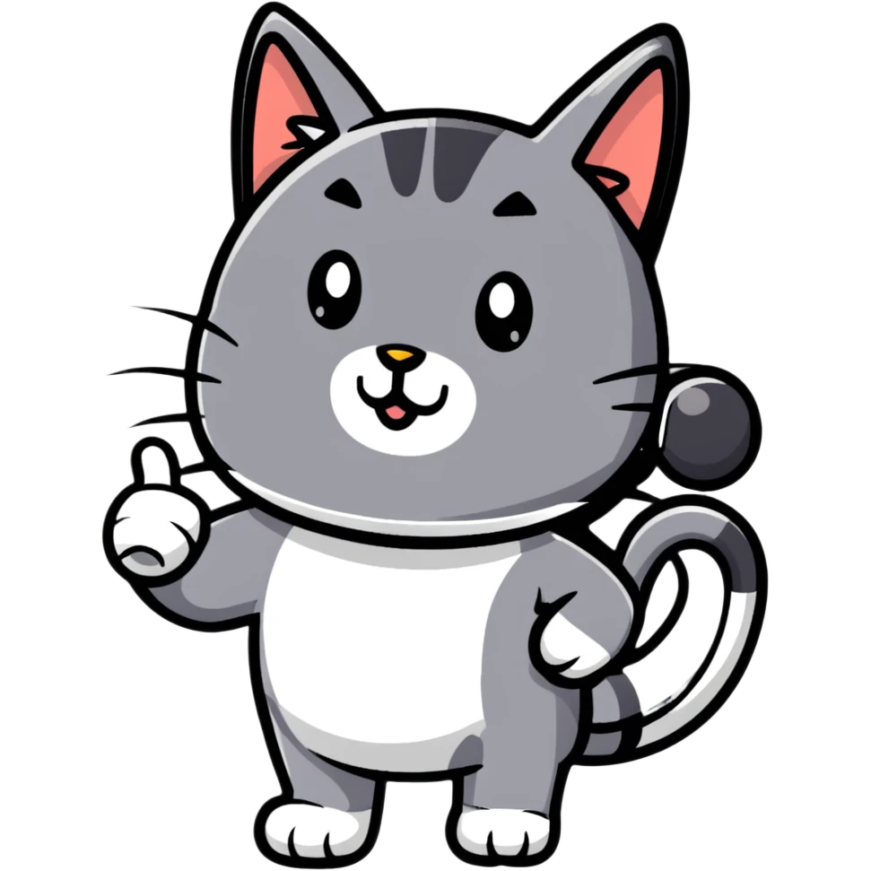 cat with a thumbs up emoji
