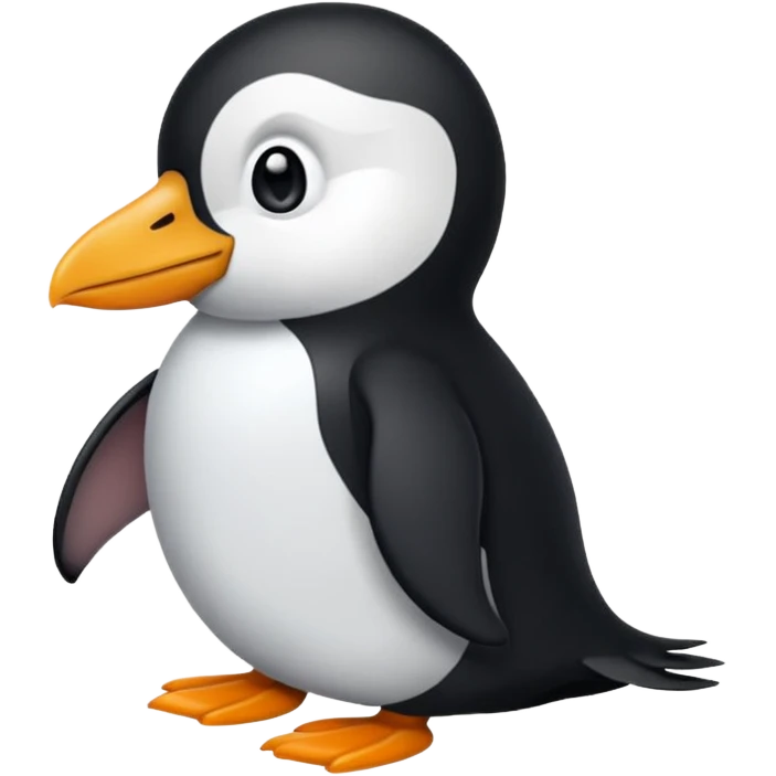 Elinde kasık tutan ve gozlük takan  Penguin emoji