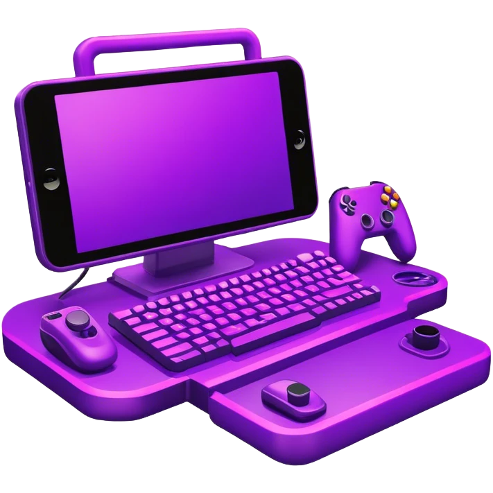 neon Purple gaming  emoji