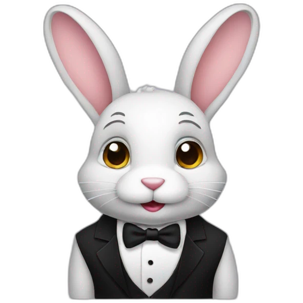 rabbit in a tux emoji