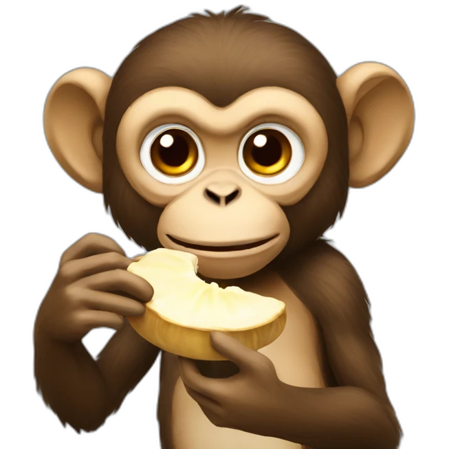 monkey eating mushroom emoji