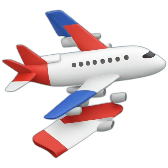 airplane and country flag emoji