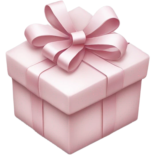 Light pink Christmas gifts under a white Christmas tree  emoji
