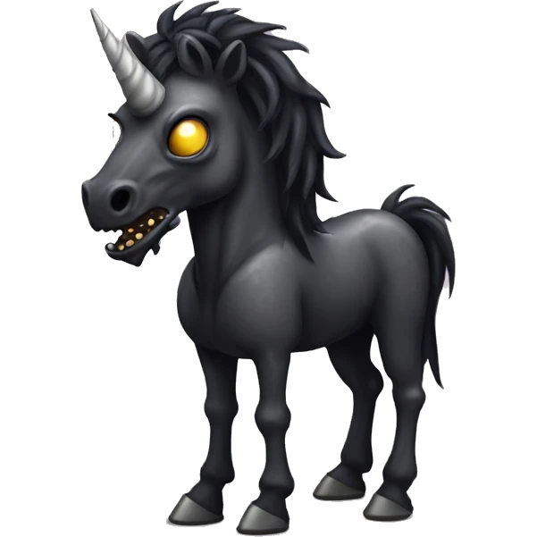 Black unicorn zombie  emoji