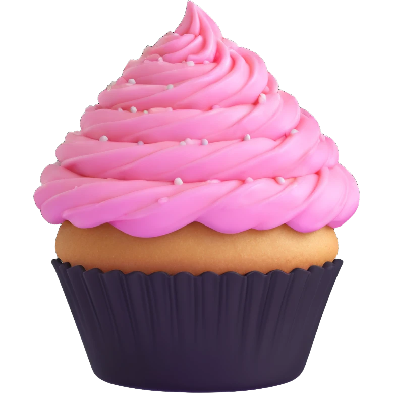 cupcake with pink icing emoji